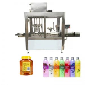 Máquina de recheo de botella de aceite de pantalla táctil en cor