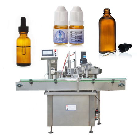 Máquina automática de enchido de aceite líquido de vapor vapor e enchido Máquina de etiquetado para botella de ámbar de 15ml 20ml de 50ml