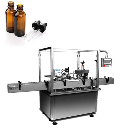Máquina de envasado de botellas de aceite esencial líquido totalmente automático de 10ml 30ml con plc e pantalla táctil